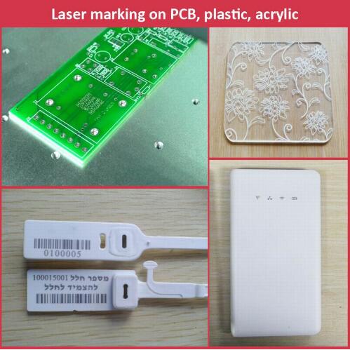 20W 플라스틱 PVC 자료 모체 및 바코드를 위한 휴대용 섬유 레이저 표하기 기계